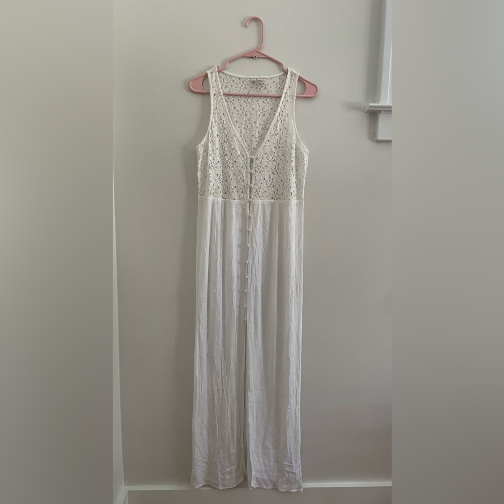 BUNDLE! 2 Vintage White Lace Maxi Dresses